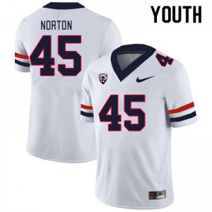 Youth Bill Norton White University of Arizona #45 Jersey 881286-193