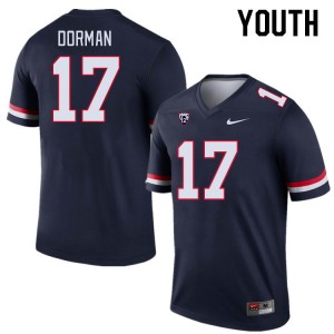 Youth Brayden Dorman Navy Arizona Wildcats #17 Jersey 301782-642