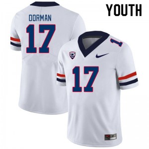 Youth Brayden Dorman White Arizona Wildcats #17 Jersey 696003-575