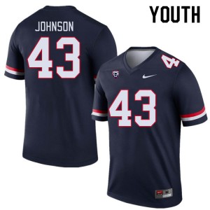 Youth Dalton Johnson Navy Arizona Wildcats #43 Jersey 773338-134
