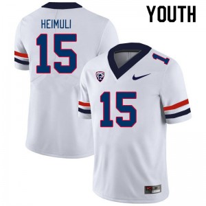 Youth Daniel Heimuli White Arizona #15 Jersey 954109-131