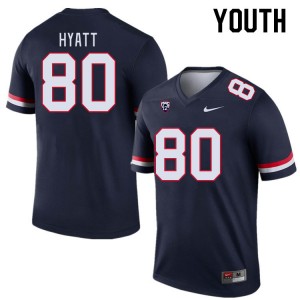Youth Devin Hyatt Navy University of Arizona #80 Jersey 498484-370