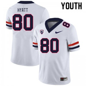 Youth Devin Hyatt White Arizona Wildcats #80 Jersey 224025-430