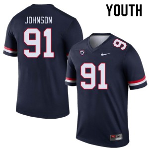 Youth Isaiah Johnson Navy Arizona Wildcats #91 Jersey 141265-942