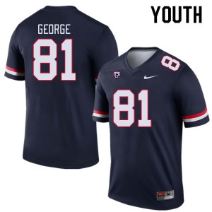 Youth Jake George Navy Arizona #81 Jersey 776927-326