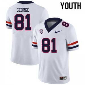 Youth Jake George White Wildcats #81 Jersey 283996-987
