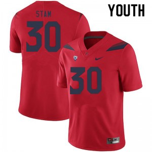 Youth Jax Stam Red Wildcats #30 Jersey 288634-112