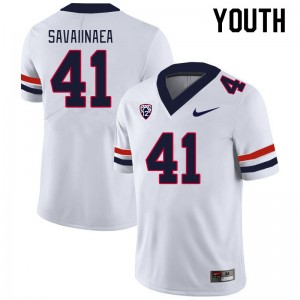 Youth Julian Savaiinaea White University of Arizona #41 Jersey 439682-715