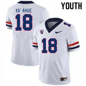 Youth Kamuela Ka'aihue White Arizona #18 Jersey 448388-253