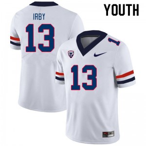 Youth Martell Irby White Arizona Wildcats #13 Jersey 749347-687