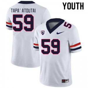 Youth Rhino Tapa'atoutai White Arizona Wildcats #59 Jersey 731930-199