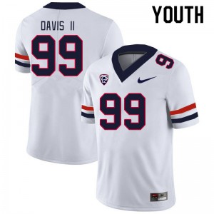 Youth Russell Davis II White University of Arizona #99 Jersey 337304-344
