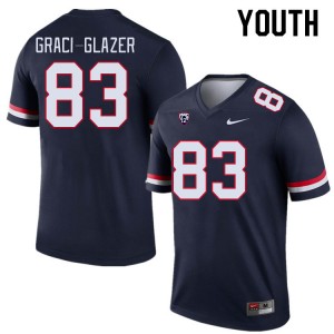 Youth Sam Graci-Glazer Navy University of Arizona #83 Jersey 694200-591