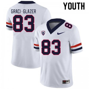 Youth Sam Graci-Glazer White Wildcats #83 Jersey 140867-296