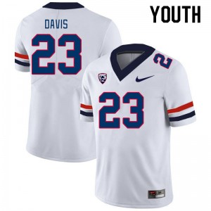Youth Tacario Davis White Arizona Wildcats #23 Jersey 713045-151