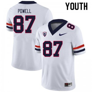 Youth Tyler Powell White Arizona Wildcats #87 Jersey 633300-400