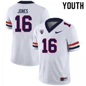 Youth AJ Jones White University of Arizona #16 Jersey 763412-635
