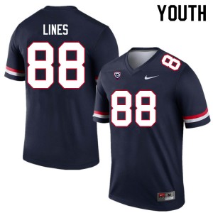 Youth Alex Lines Navy University of Arizona #88 Jersey 385600-507