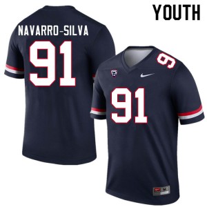 Youth Alex Navarro-Silva Navy Arizona Wildcats #91 Jersey 902198-795