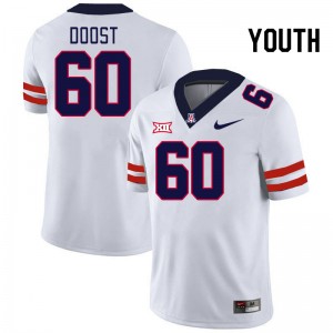 Youth Alexander Doost White University of Arizona #60 Big 12 Conference Jersey 767035-926