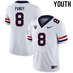 Youth Anthony Pandy White University of Arizona #8 Jersey 838387-171