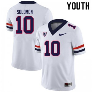 Youth Anthony Solomon White Arizona #10 Jersey 972564-228