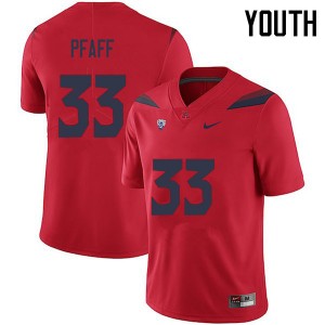 Youth Blake Pfaff Red Arizona #33 Jersey 977841-914