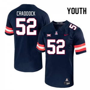 Youth Brandon Craddock Navy Arizona #52 Big 12 Conference Jersey 820278-783