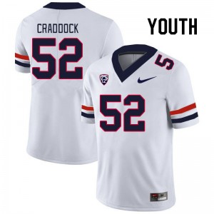 Youth Brandon Craddock White Wildcats #52 Jersey 326298-721
