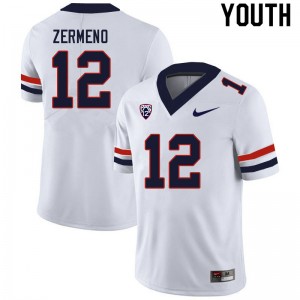 Youth Brayden Zermeno White Wildcats #12 Jersey 158987-526