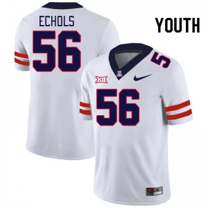 Youth Bryce Echols White Arizona Wildcats #56 Big 12 Conference Jersey 514380-880