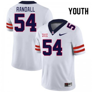 Youth Chase Randall White Arizona #54 Big 12 Conference Jersey 809248-221