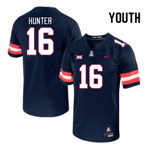 Youth Chris Hunter Navy Arizona #16 Big 12 Conference Jersey 139616-179