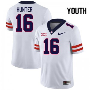 Youth Chris Hunter White University of Arizona #16 Big 12 Conference Jersey 428314-656