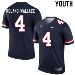 Youth Christian Roland-Wallace Navy University of Arizona #4 Jersey 316304-298