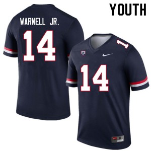 Youth DJ Warnell Jr. Navy University of Arizona #14 Jersey 902786-322