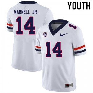 Youth DJ Warnell Jr. White Arizona Wildcats #14 Jersey 138157-874