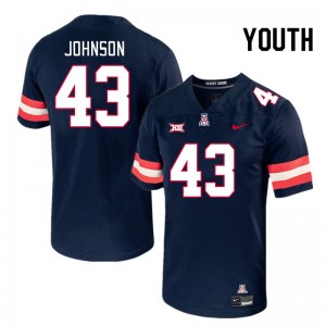Youth Dalton Johnson Navy Wildcats #43 Big 12 Conference Jersey 767797-266