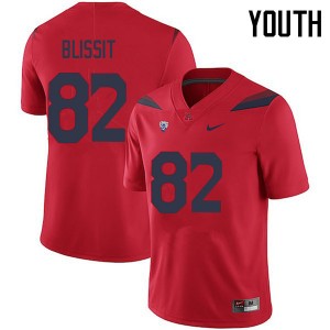 Youth Dante Blissit Red Wildcats #82 Jersey 470153-159