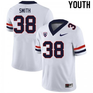 Youth Dante Smith White University of Arizona #38 Jersey 395640-337