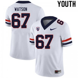 Youth David Watson White Wildcats #67 Jersey 654694-270