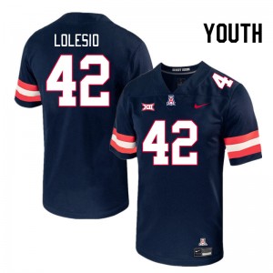 Youth Dominic Lolesio Navy Wildcats #42 Big 12 Conference Jersey 568571-464