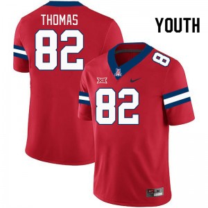 Youth Dorian Thomas Red University of Arizona #82 Big 12 Conference Jersey 851304-770