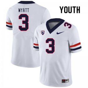 Youth Dylan Wyatt White Wildcats #3 Jersey 240249-491