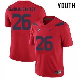 Youth Eddie Siaumau-Sanitoa Red University of Arizona #26 Jersey 990928-892