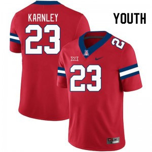 Youth Emmanuel Karnley Red Arizona Wildcats #23 Big 12 Conference Jersey 750802-924