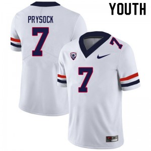 Youth Ephesians Prysock White University of Arizona #7 Jersey 844928-140