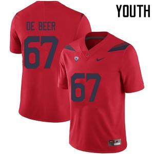 Youth Gerhard de Beer Red Arizona Wildcats #67 Jersey 454812-891