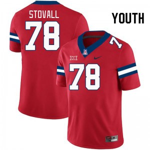Youth Grayson Stovall Red Arizona #78 Big 12 Conference Jersey 603370-537