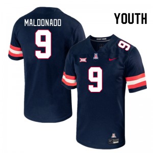 Youth Gunner Maldonado Navy Arizona Wildcats #9 Big 12 Conference Jersey 637714-832
